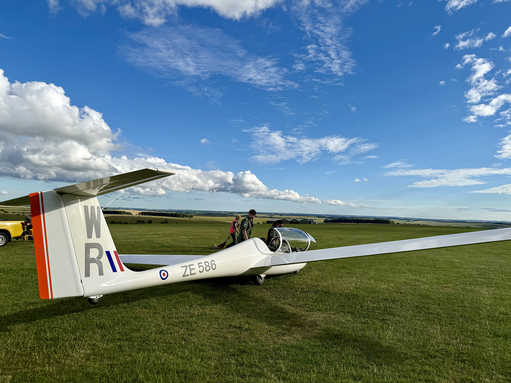 Viking glider getting ready for launch