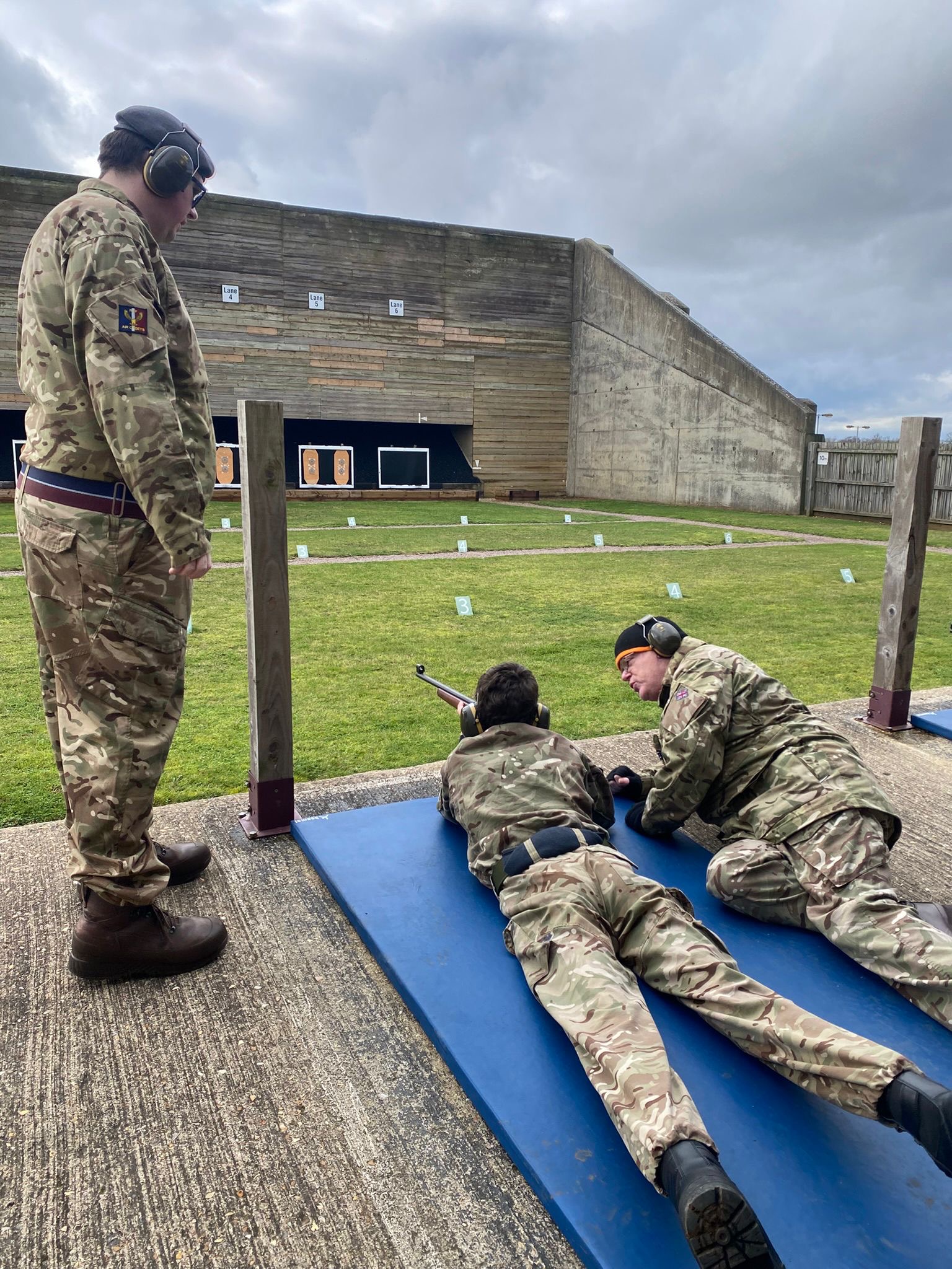 Cadet shooting on the range