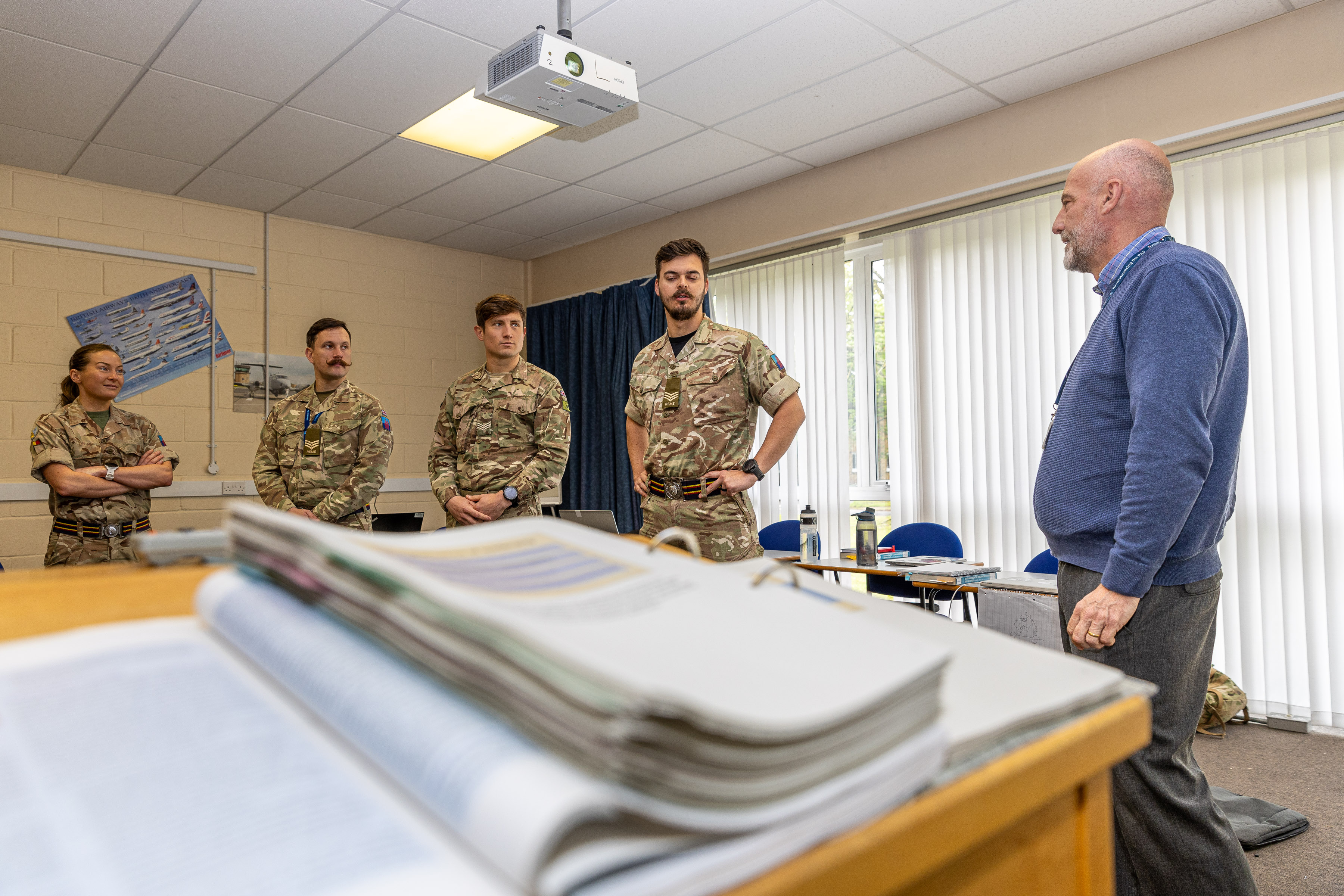 Burnham lecturers training REME