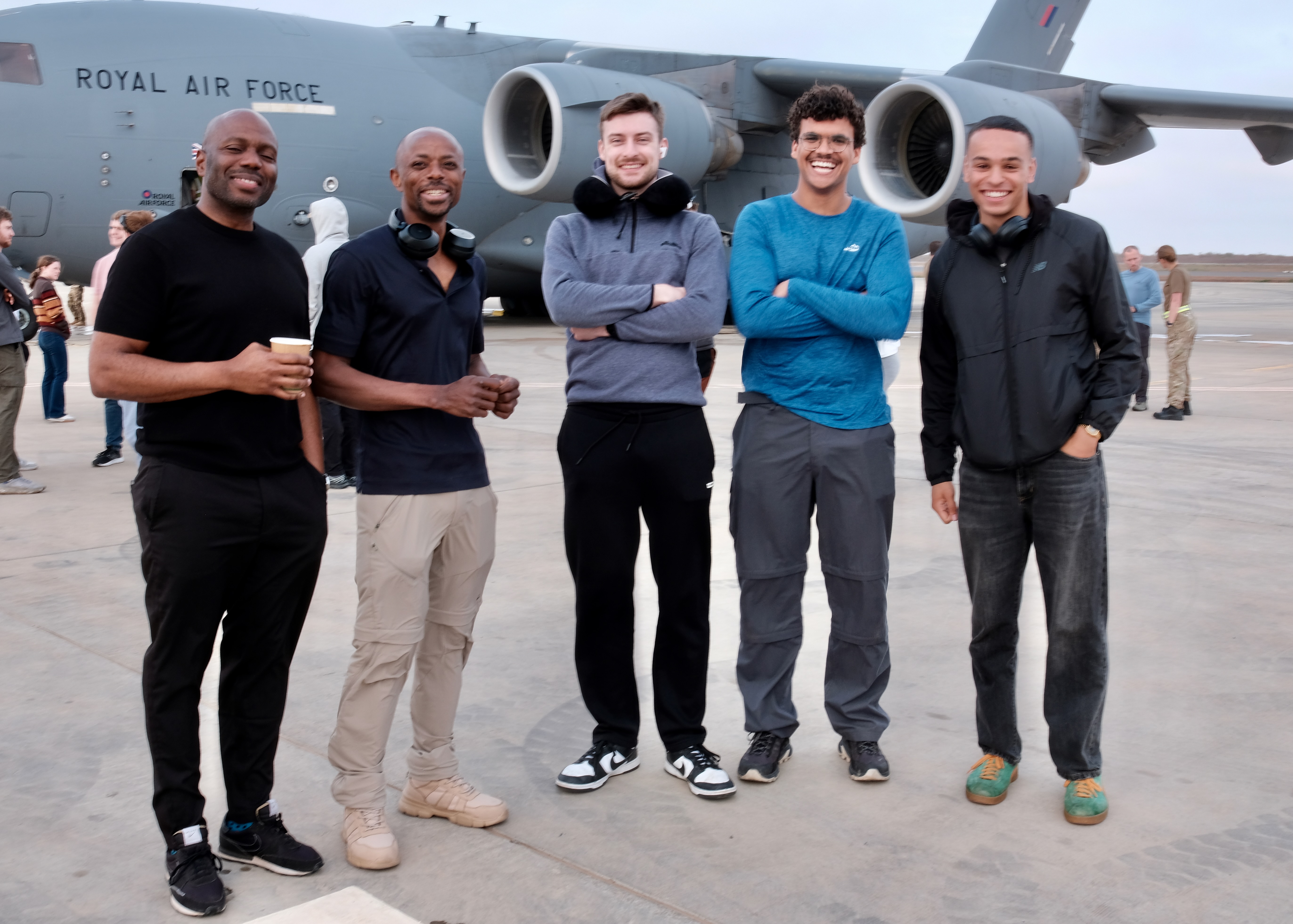 AS1 Gatenby and friends beside a C17 from 99 squadron.