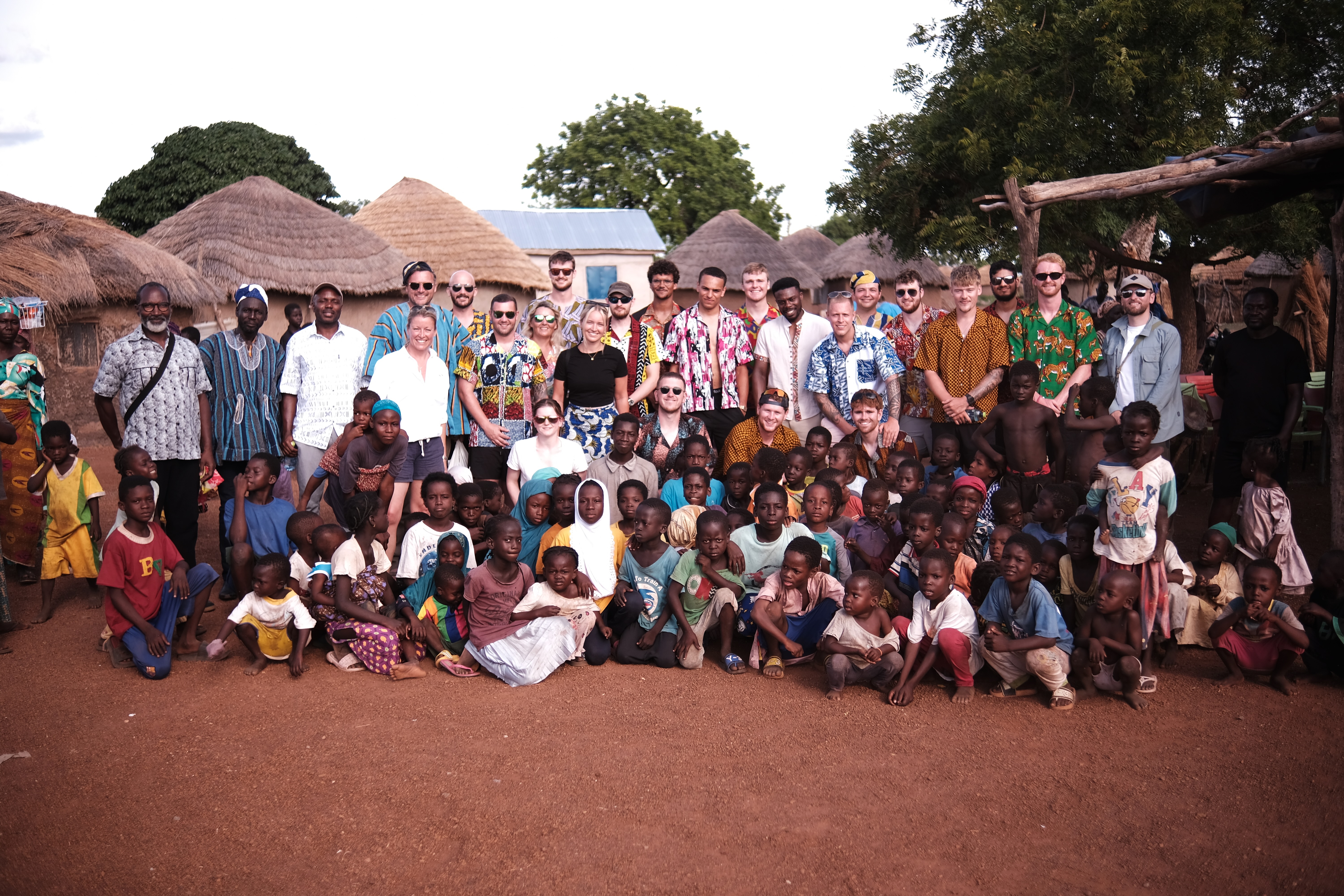 With Ghanaian friends.