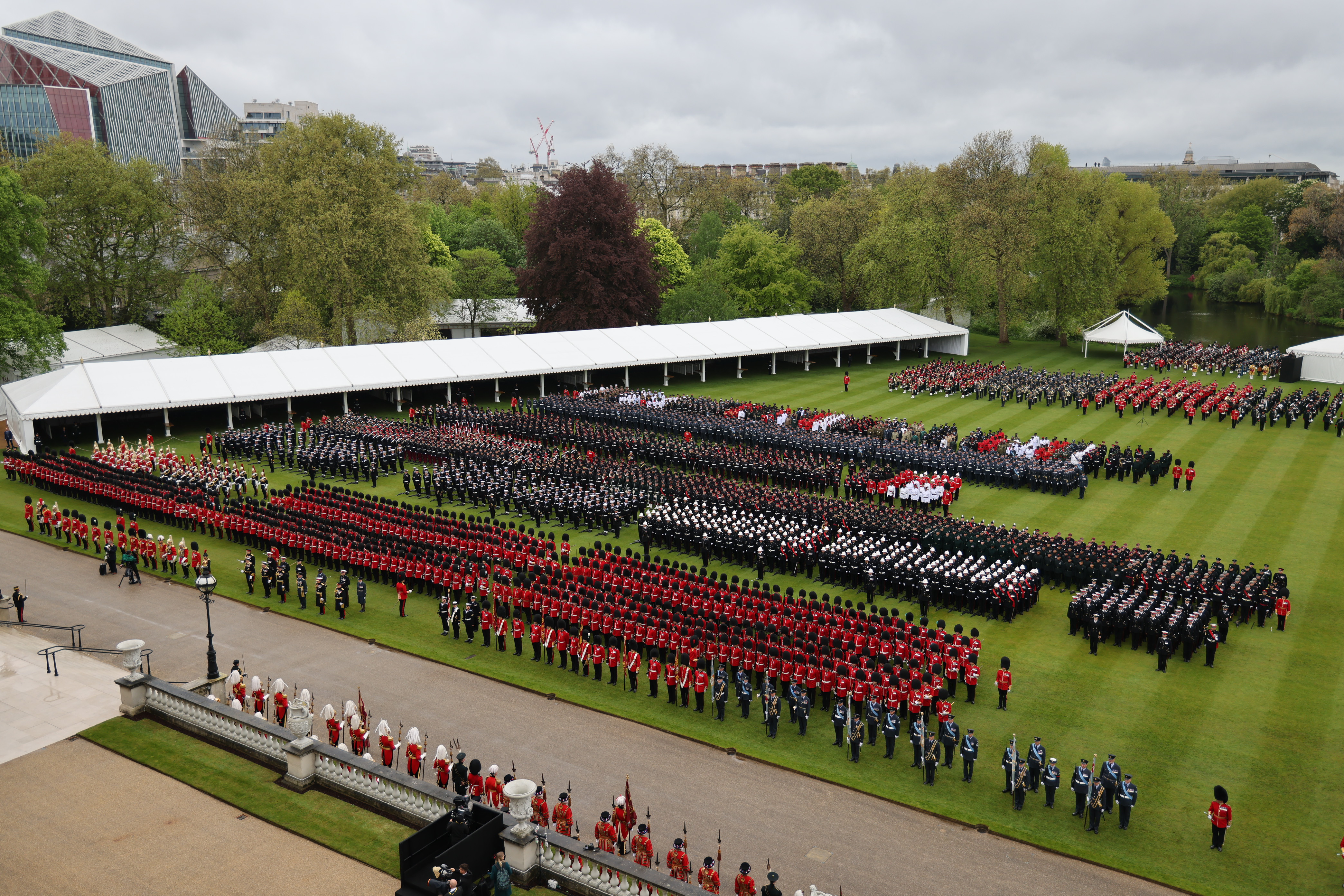 Performing the National Anthem in the gardens of Buckingham Palace with the Combined Bands of His Majesty's Armed Forces was a historic moment.