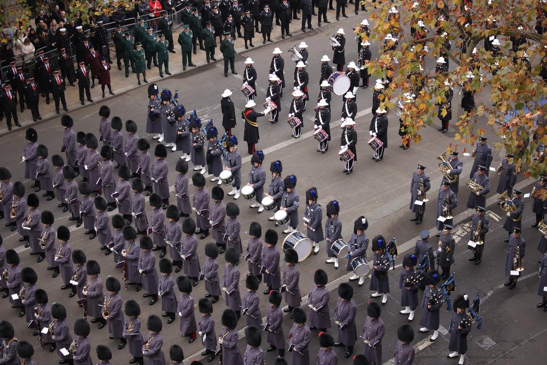 Massed Bands at the Cenotaph, Whitehall.