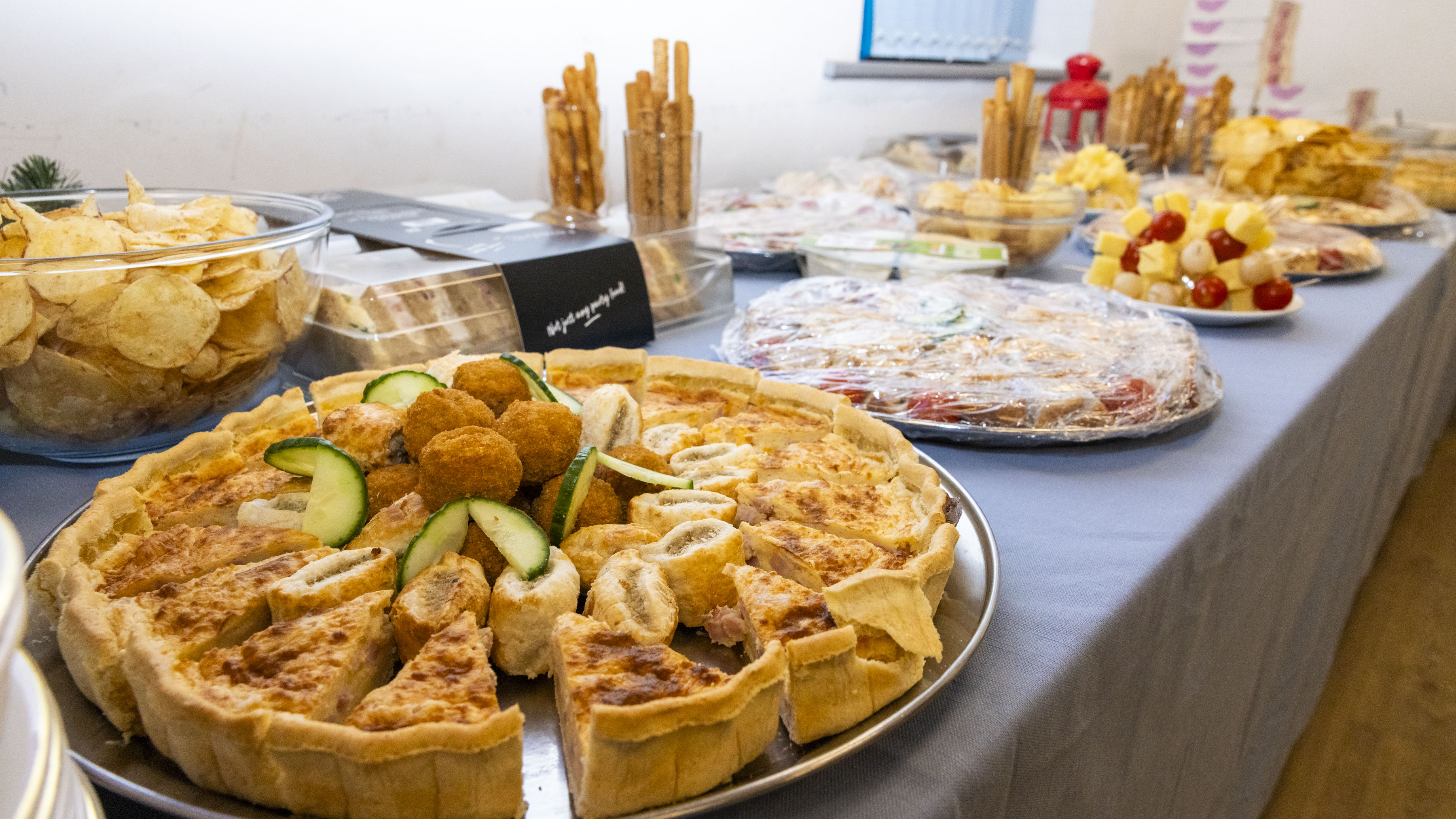A fine selection of food on show, kindly donated by M&S, ASDA and ESS.