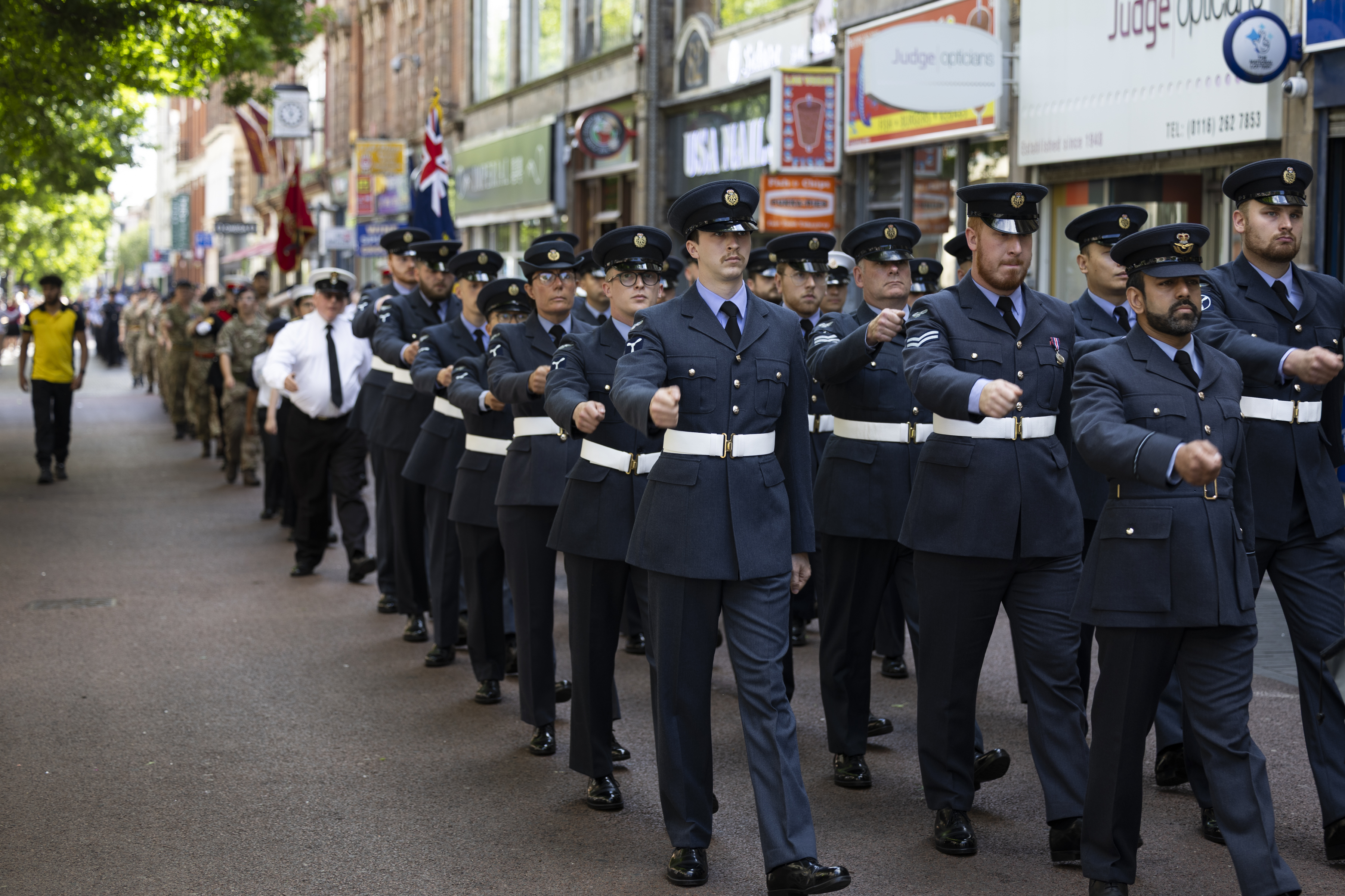 RAF Wittering personnel took part in the Armed Forces Day parade in Leicester.