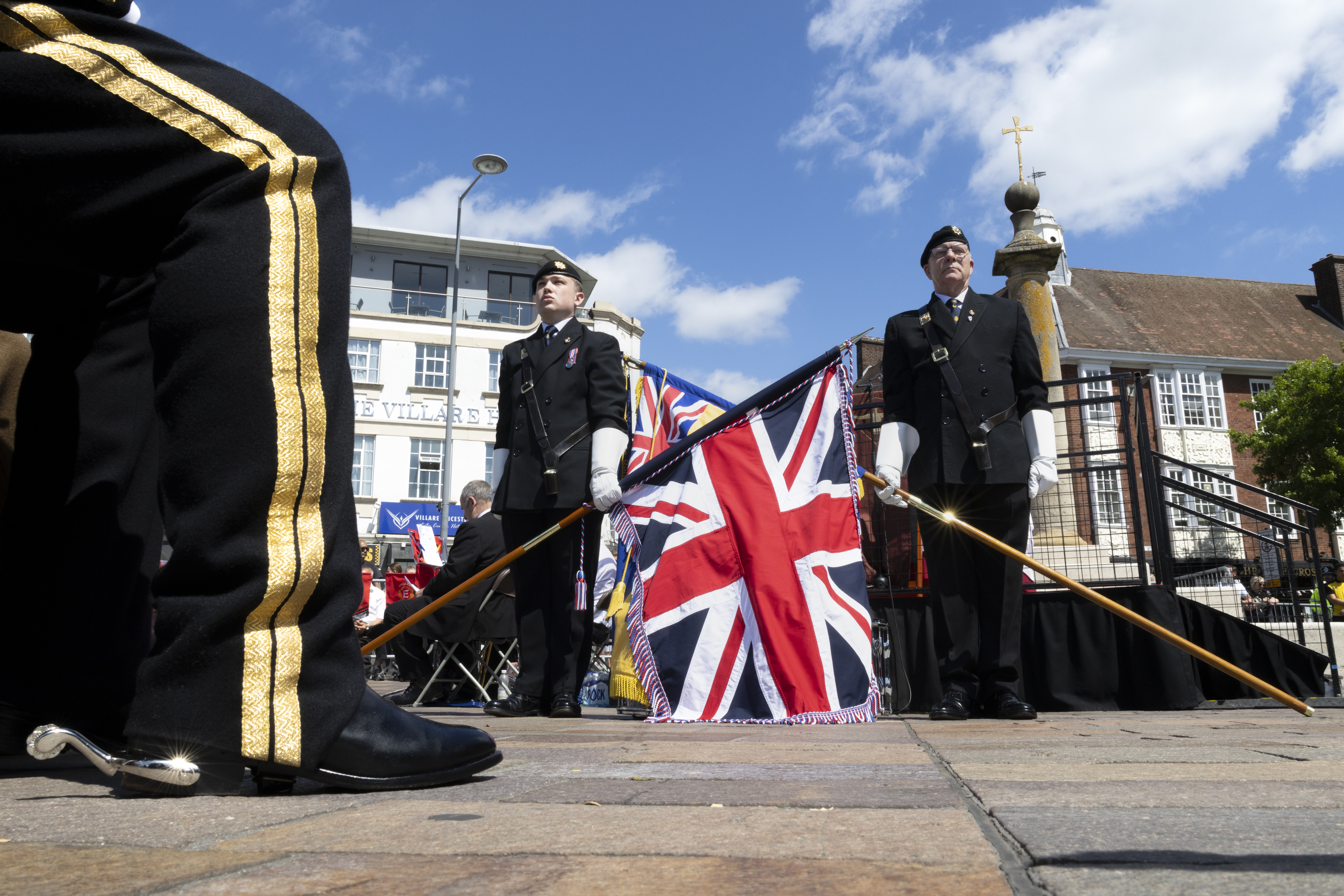 The drumhead service in Leicester.
