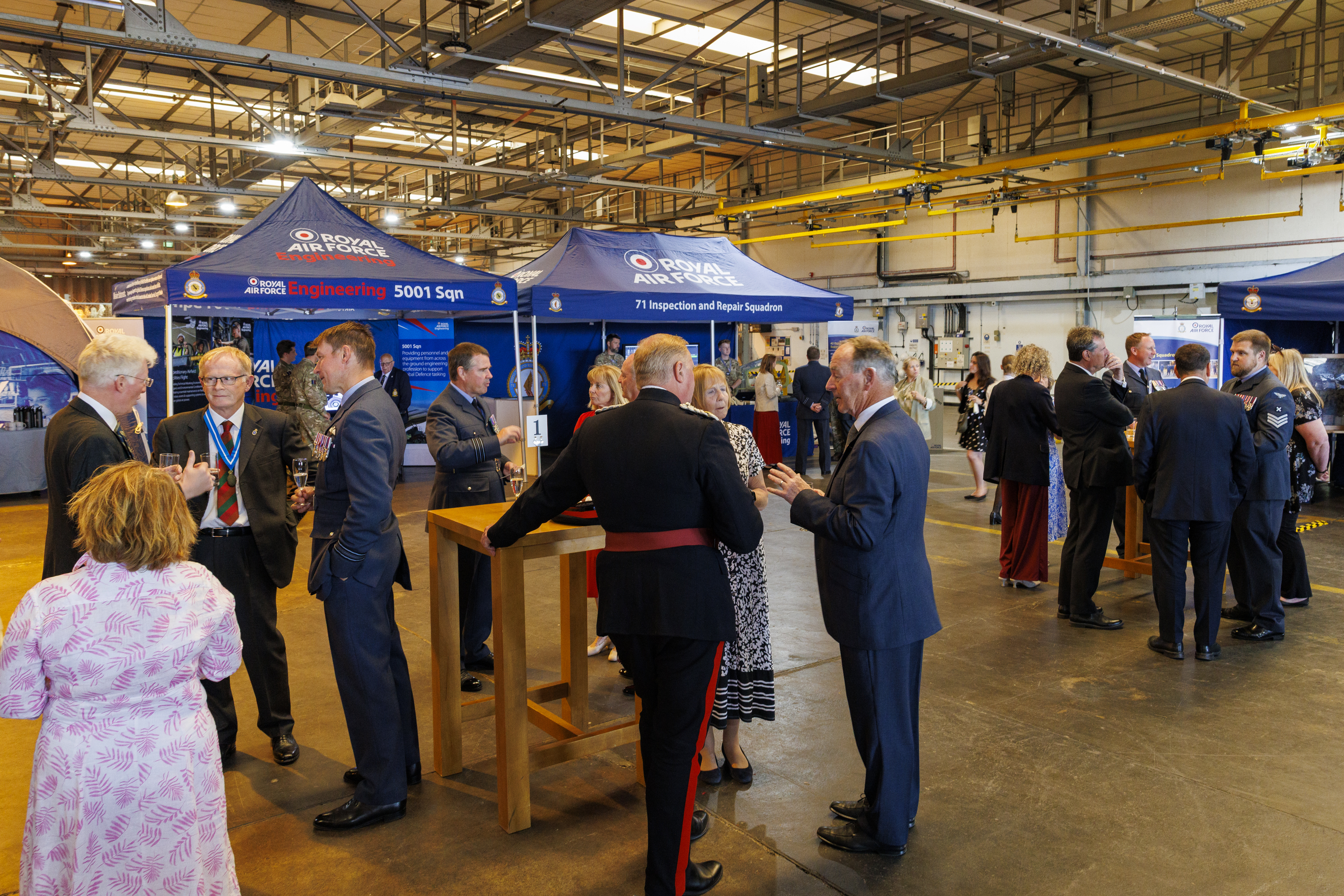 Personnel and guests at RAF Wittering's Annual Formal Reception.