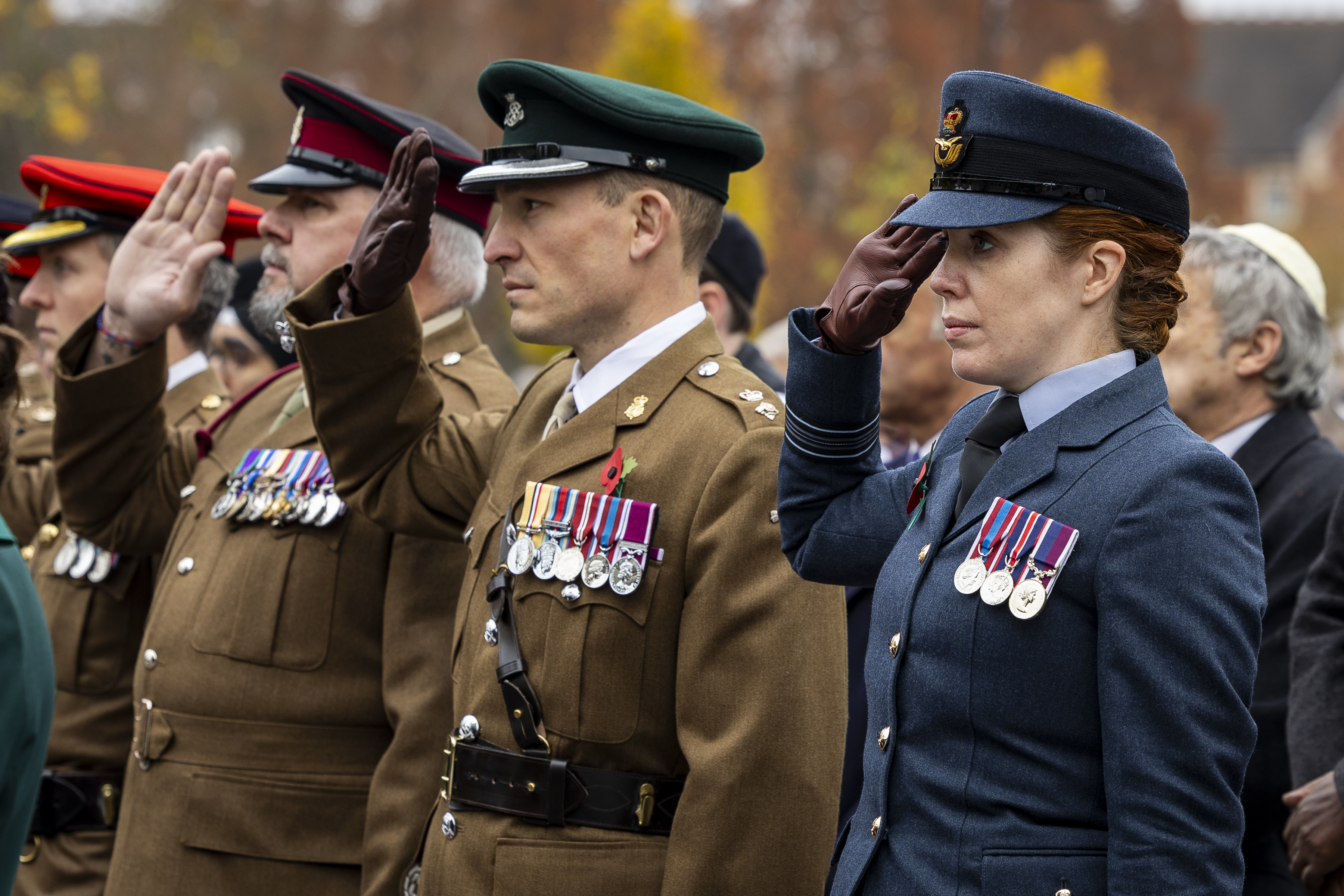 Squadron Leader Alice Mayor represents the Royal Air Force at Leicester’s Remembrance Service