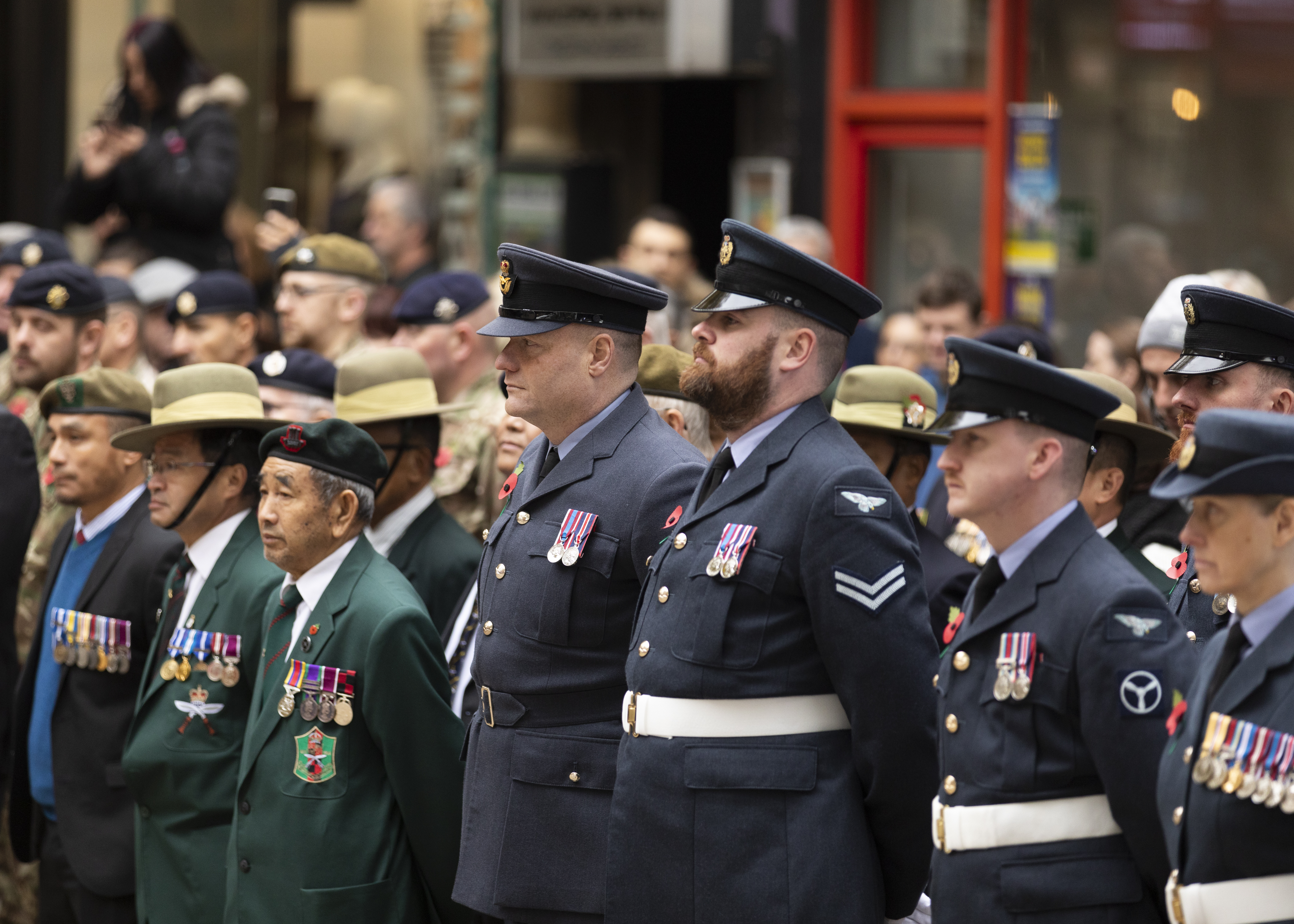 RAF Wittering personnel attend the Peterborough Remembrance Parade and Service.