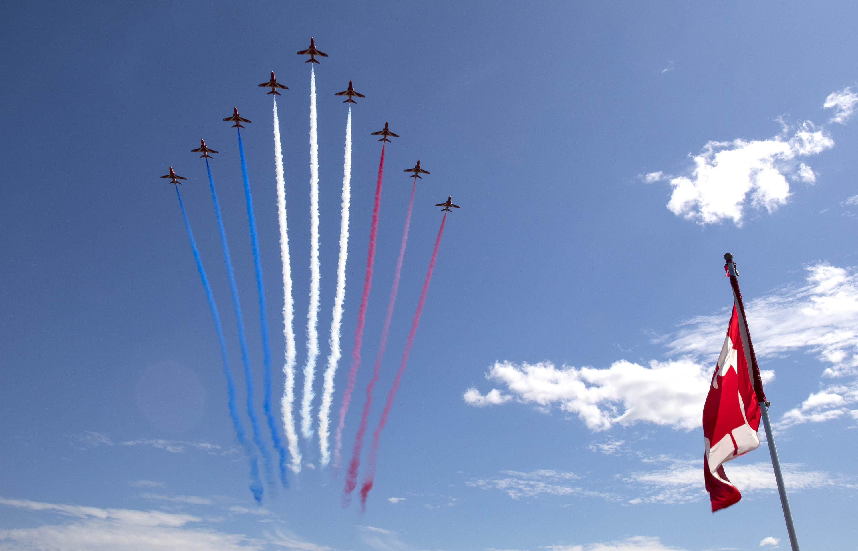 The Red Arrows will visit Canada to help mark the RCAF's centennial.
