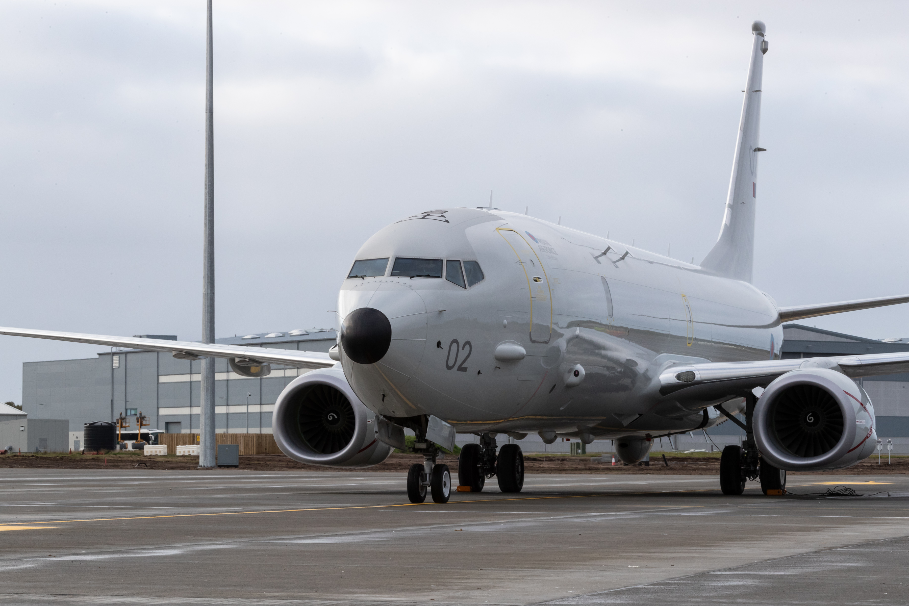 Poseidon aircraft on runway