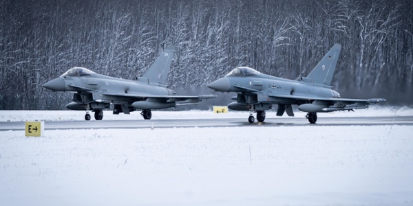 RAF and German Air Force Typhoons complete first joint NATO Air ...