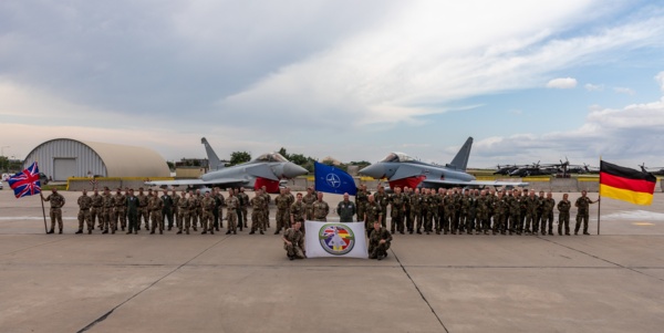 RAF and German Air Force NATO Air Policing Integration training ...