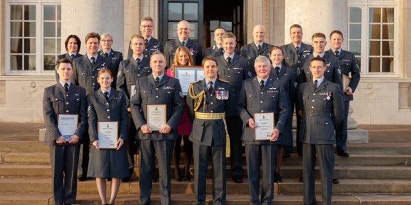 Air Commodore Squires presents the Honours and Awards to Cranwell ...