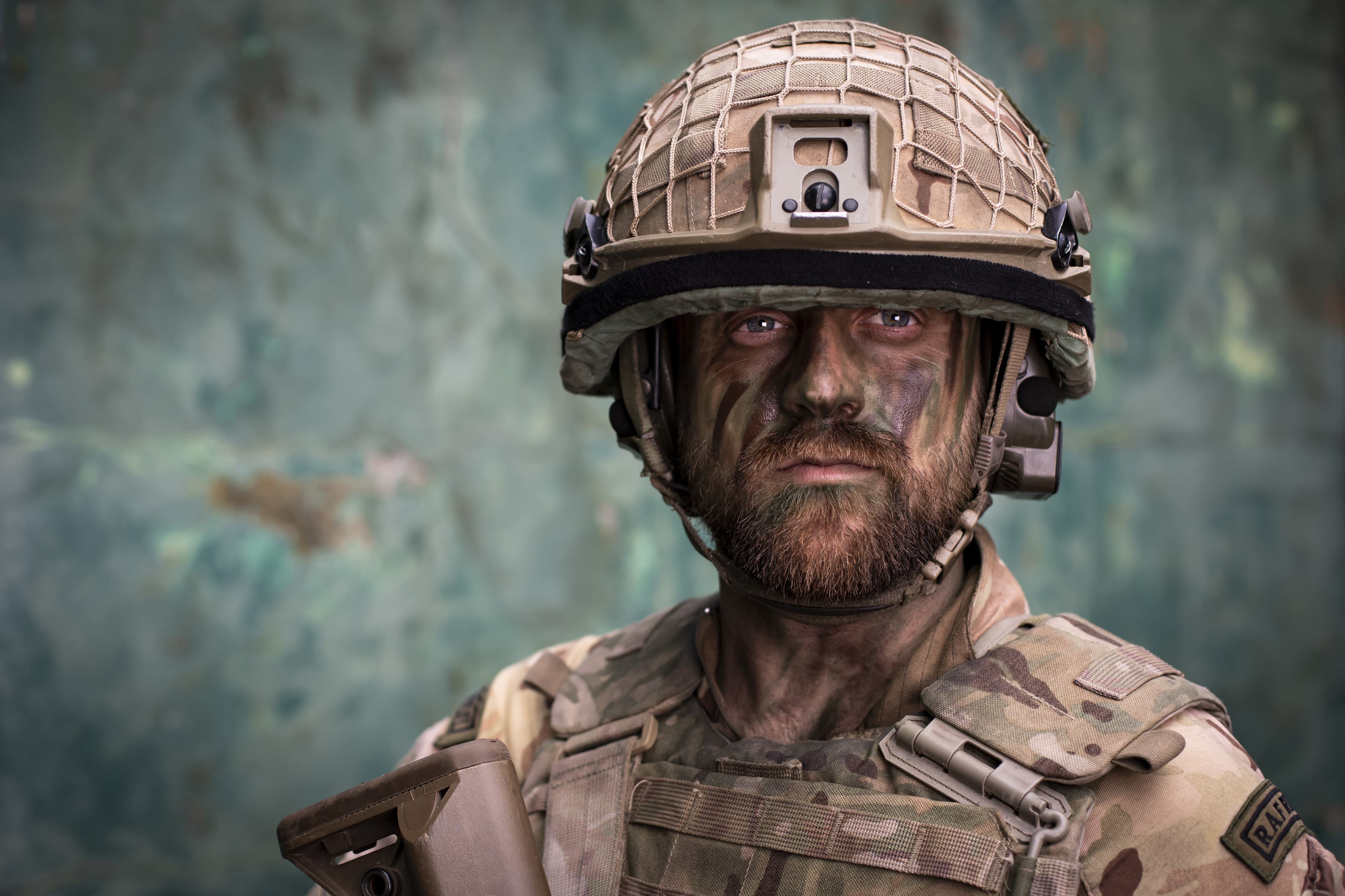 Soldier in training exercise